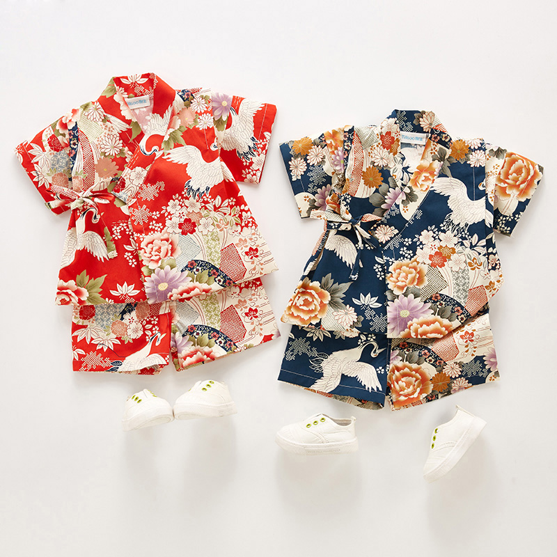 Kimono Yukata Cotton - Letnie ubrania yukata dla dzieci, dziewczęce