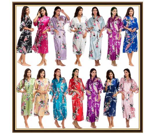Kimono Yukata Cotton - Damska piżama kimono japońskie z satynowego