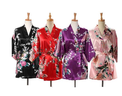 Kimono Yukata Cotton - Damska szlafrok kimono yukata z jedwabiu