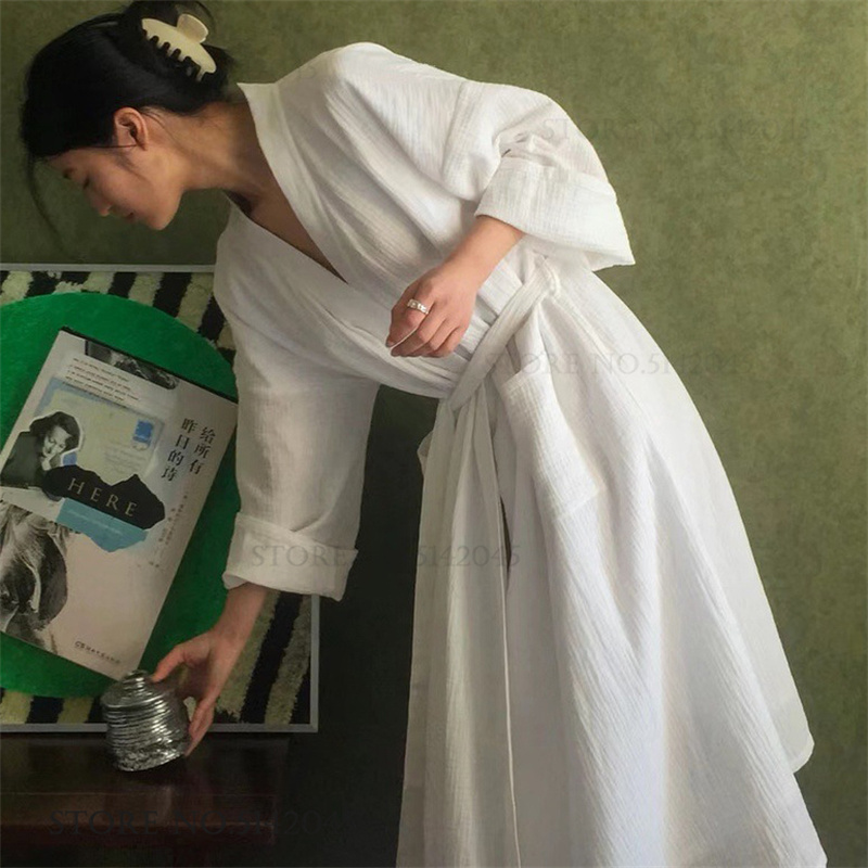 Kimono Yukata Cotton - Szlafrok dla par z gazy bawełnianej