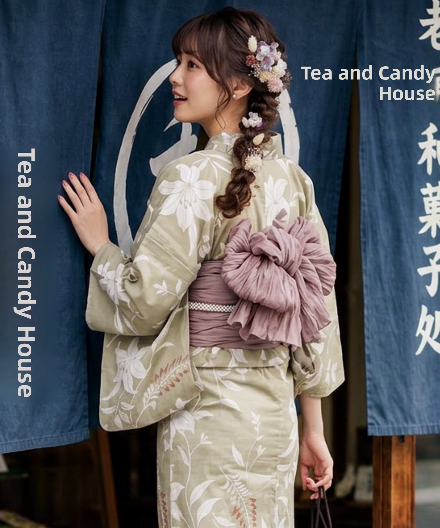 Kimono Yukata Cotton - Tradycyjna Yukata Kimono Sukienka dla Dziewczynek