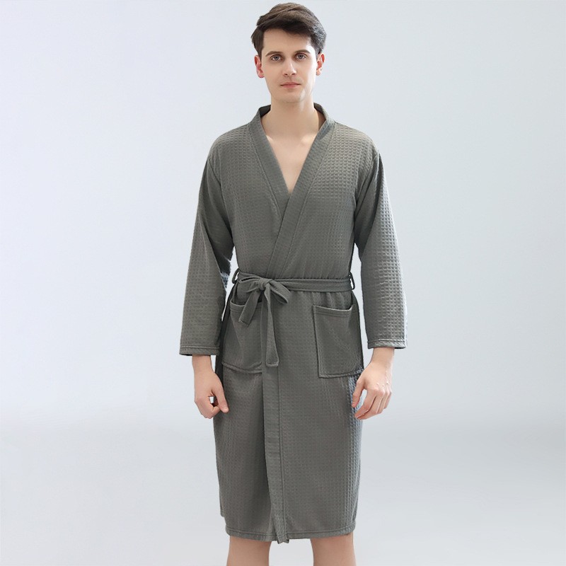 Kimono Yukata Cotton - Męskie szlafroki waflowe, odzież do sauny,