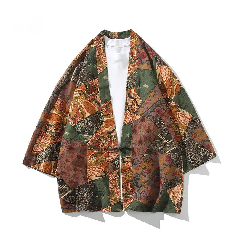 Kimono Yukata Cotton - Męska i damska bluzka/kardigan w etniczne