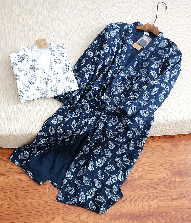 2026 Nowy męski szlafrok z baw – Kimono Yukata Cotton recenzja i cena