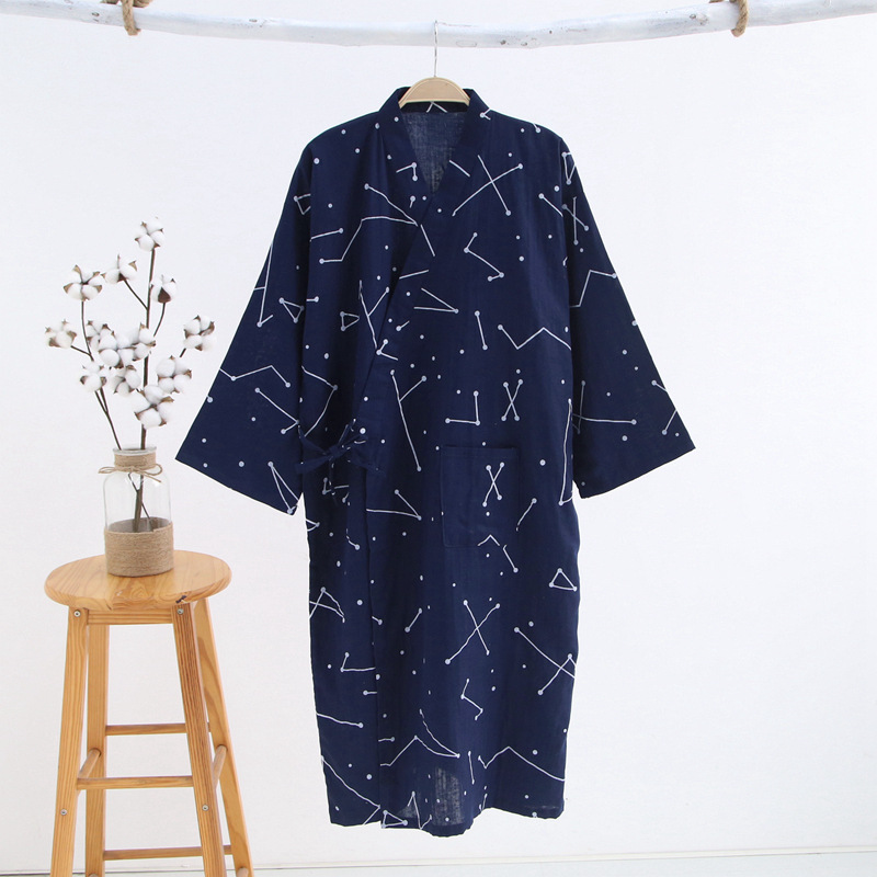 2026 Nowy męski szlafrok z baw – Kimono Yukata Cotton recenzja i cena